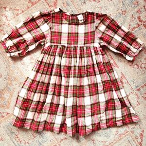 Hanna Andersson Plaid Long Sleeve Dress 130 / 8yrs
